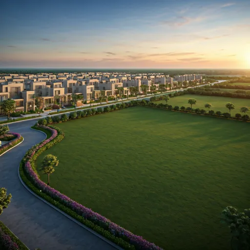 Cinematic Township View
