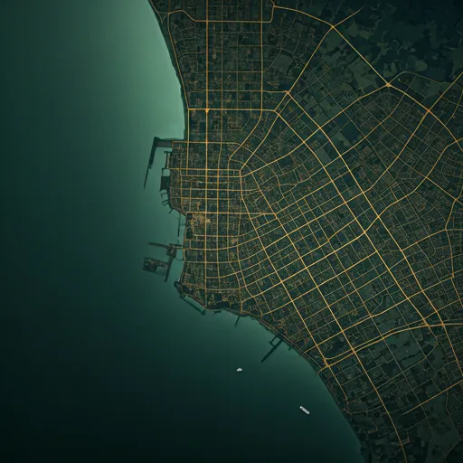 City connectivity map